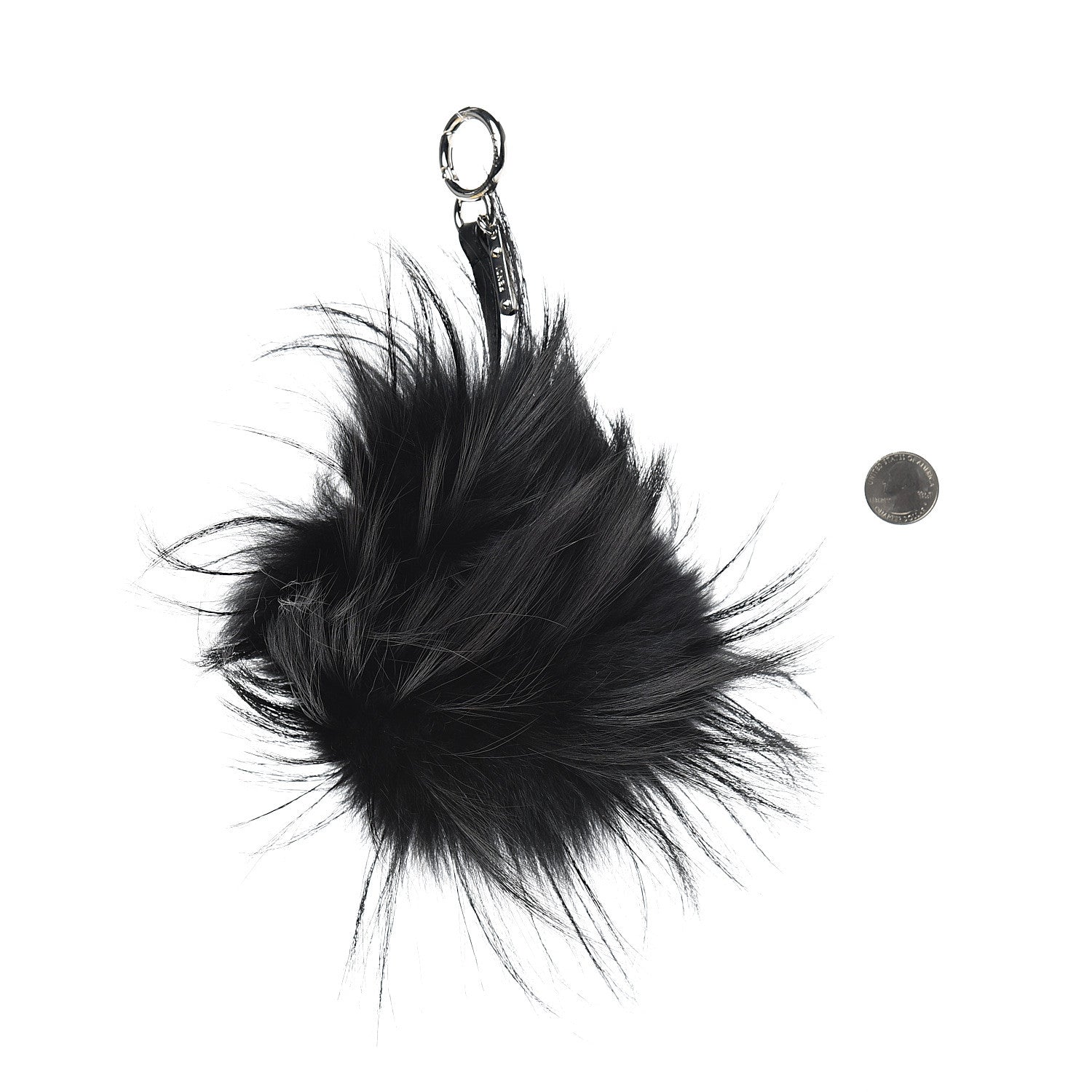 Fendi Fox Fur Shearling Crystal Pinky Punky Monster Bag Bug Charm Black Bubblegum 2 of 5