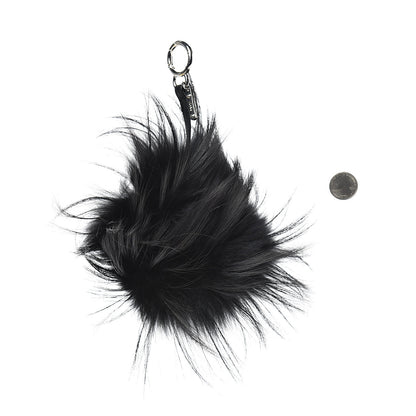 Fendi Fox Fur Shearling Crystal Pinky Punky Monster Bag Bug Charm Black Bubblegum 2 of 5