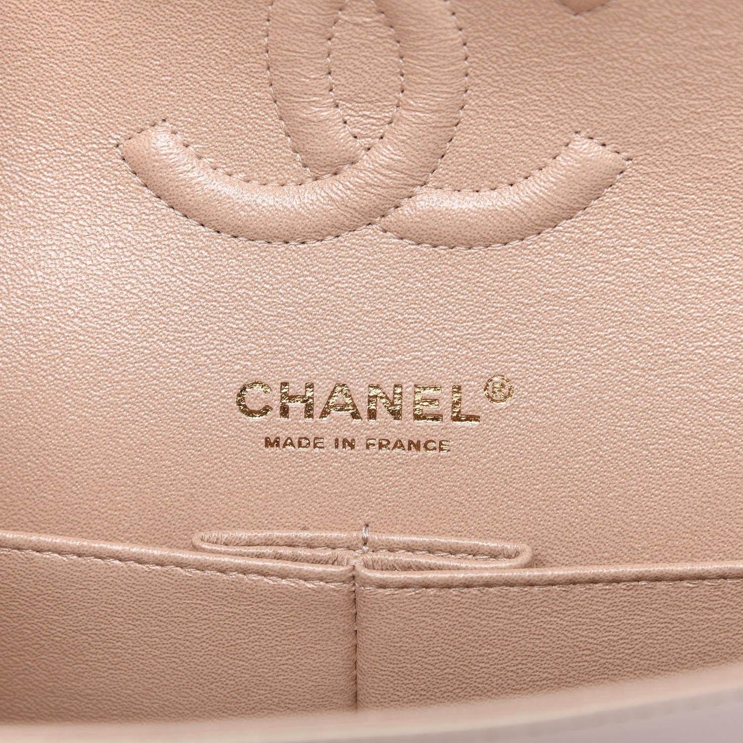 Chanel Iridescent Calfskin Quilted Medium Double Flap Beige 8 of 10
