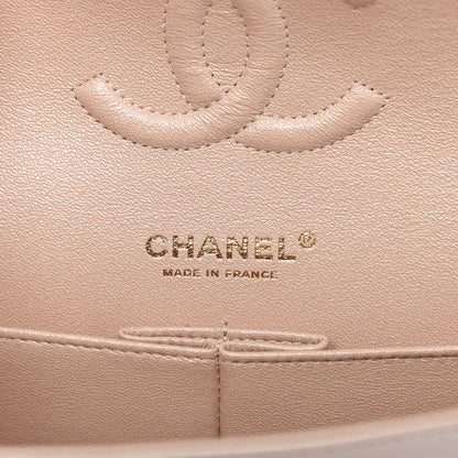 Chanel Iridescent Calfskin Quilted Medium Double Flap Beige 8 of 10