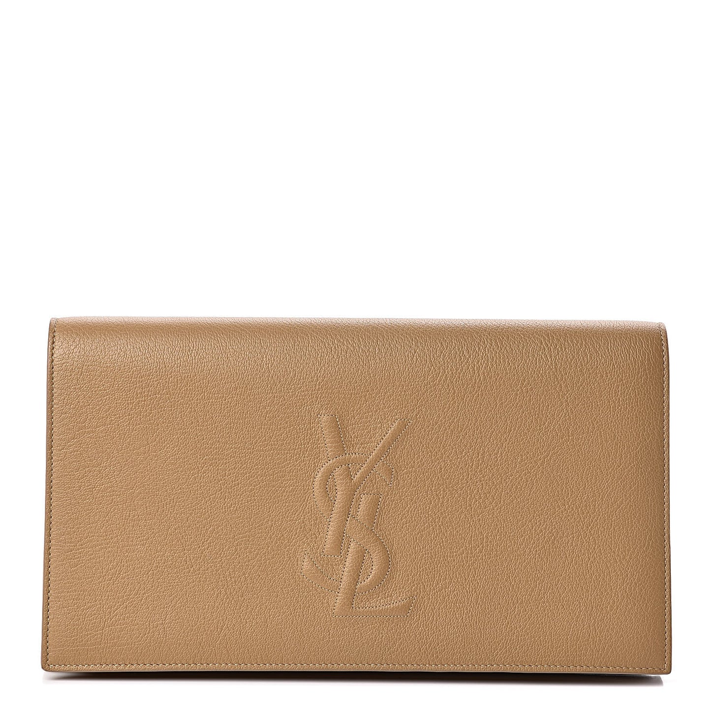 Calfskin Monogram Large Belle De Jour Clutch Beige