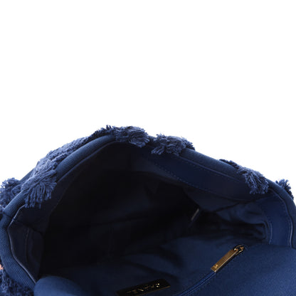 Chanel Cotton Canvas Quilted Medium Chanel 19 Flap Navy Blue 5 of 10