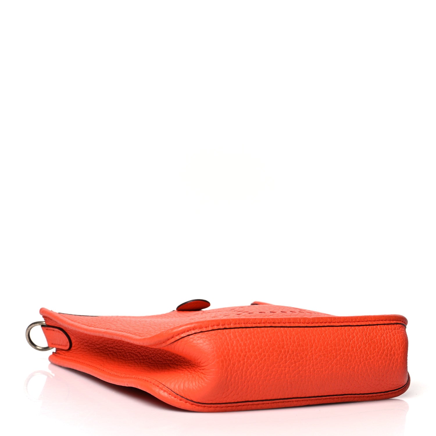 Hermes Taurillon Clemence Amazone Evelyne TPM Orange Poppy Bleu Saint Cyr 4 of 11