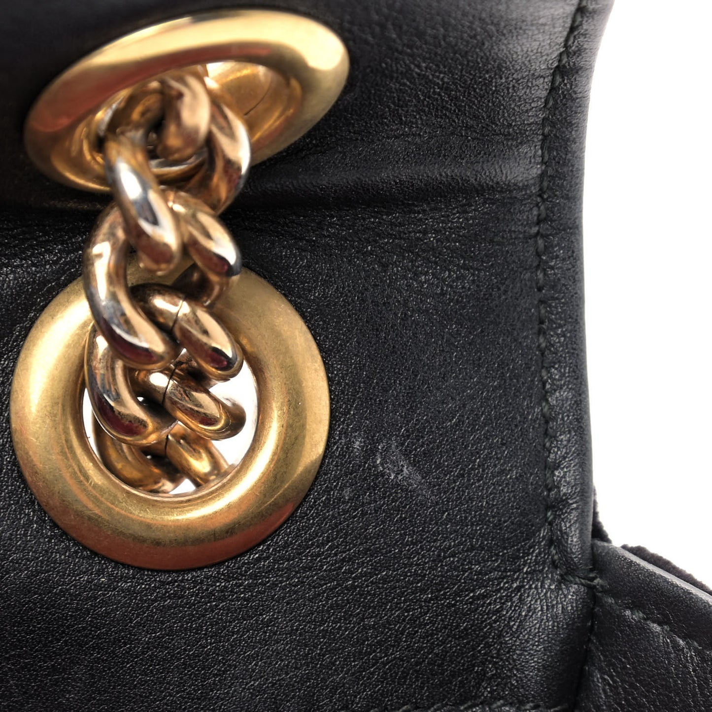 Velvet Matelasse Mini GG Marmont Shoulder Bag Black