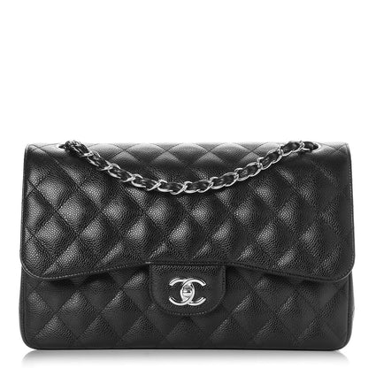 Chanel Caviar Quilted Jumbo Double Flap Black 1 of 8