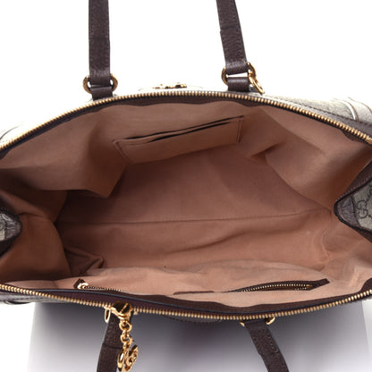Gucci GG Supreme Monogram Web Medium Ophidia Tote Bag Brown 4 of 11