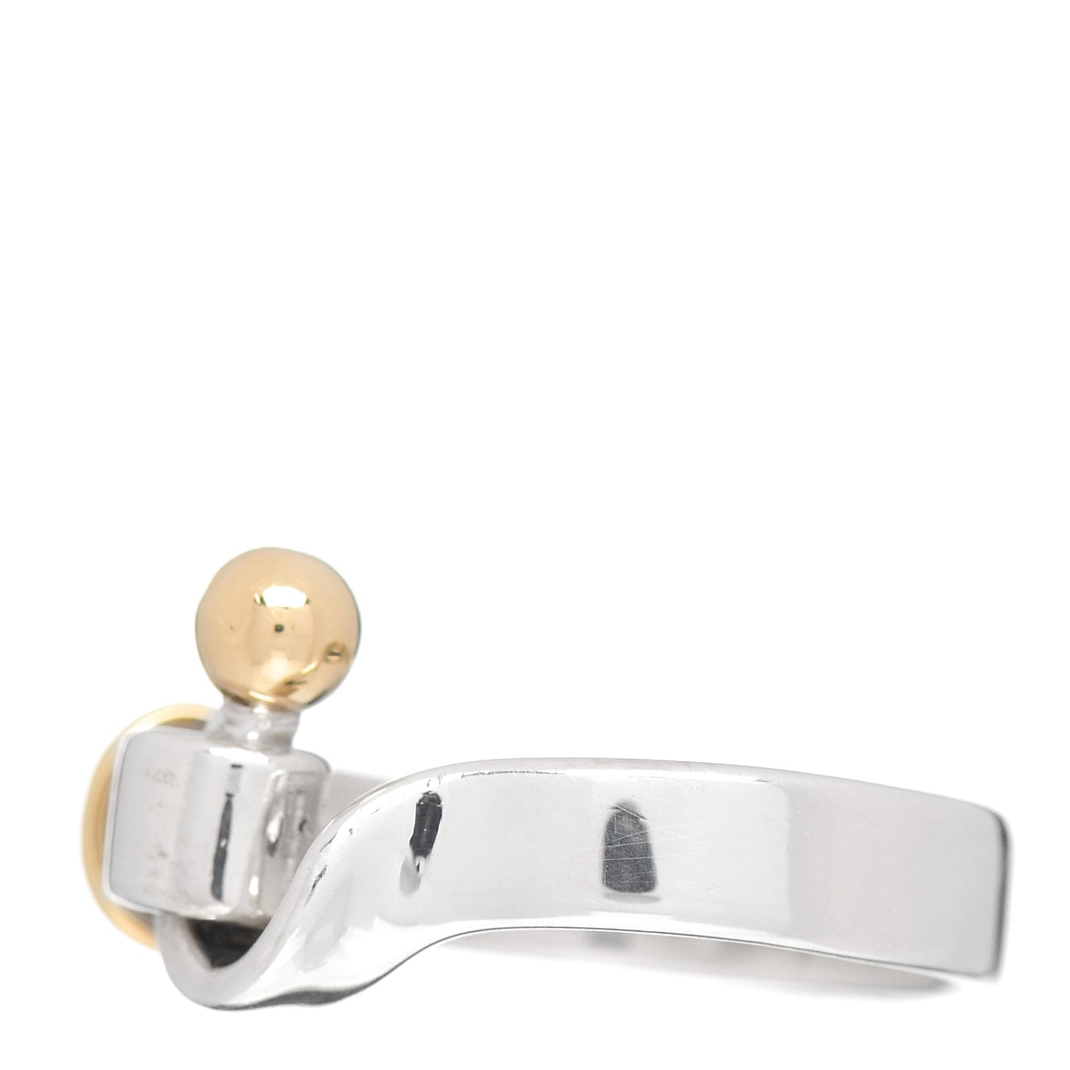 Tiffany Sterling Silver 18K Yellow Gold Hook Ring 50 5.25 3 of 5