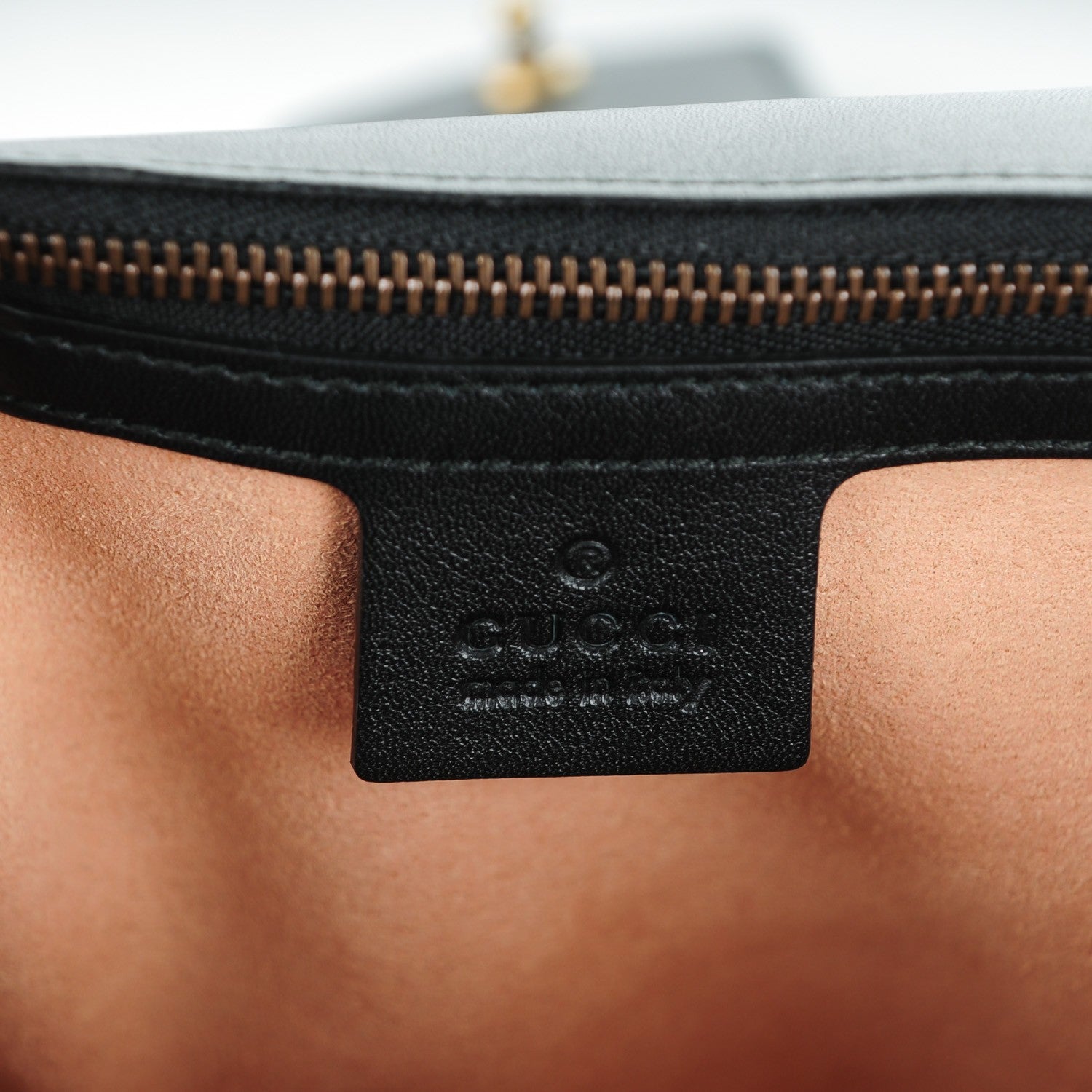 Gucci Calfskin Matelasse Medium GG Marmont Shoulder Bag Black 6 of 7