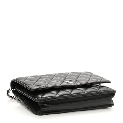 Chanel Lambskin Quilted Wallet On Chain WOC Black 4 of 11