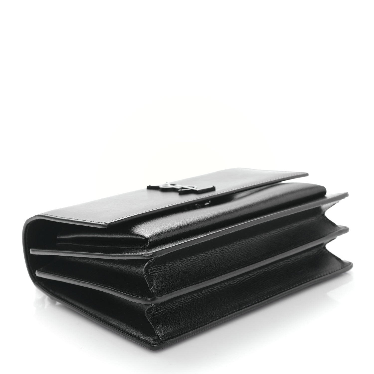Saint Laurent Calfskin Medium Monogram Monochrome Sunset Black 4 of 8