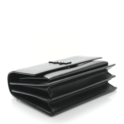 Saint Laurent Calfskin Medium Monogram Monochrome Sunset Black 4 of 8