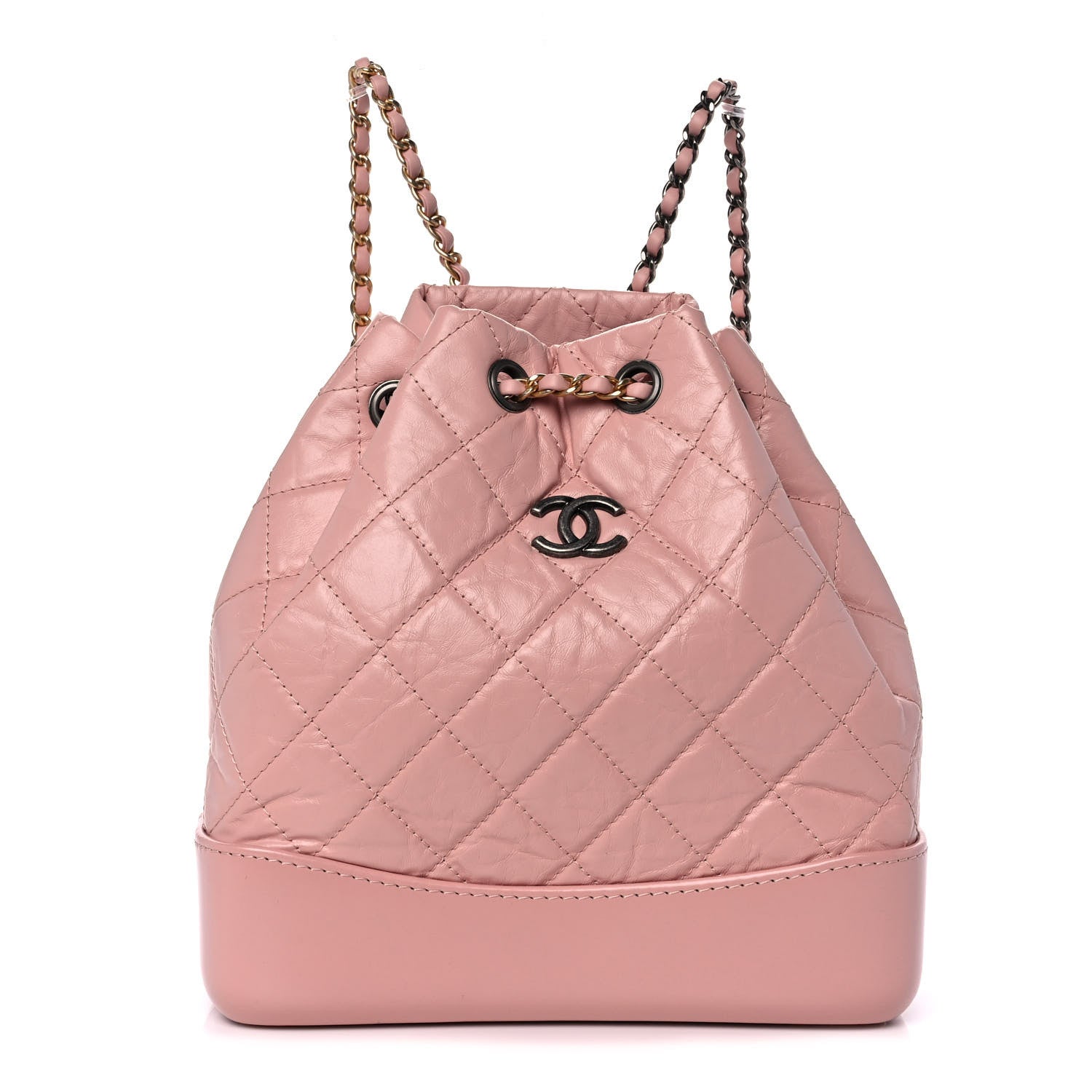 Chanel Aged Calfskin Quilted Small Gabrielle Backpack Pink 1 of 10