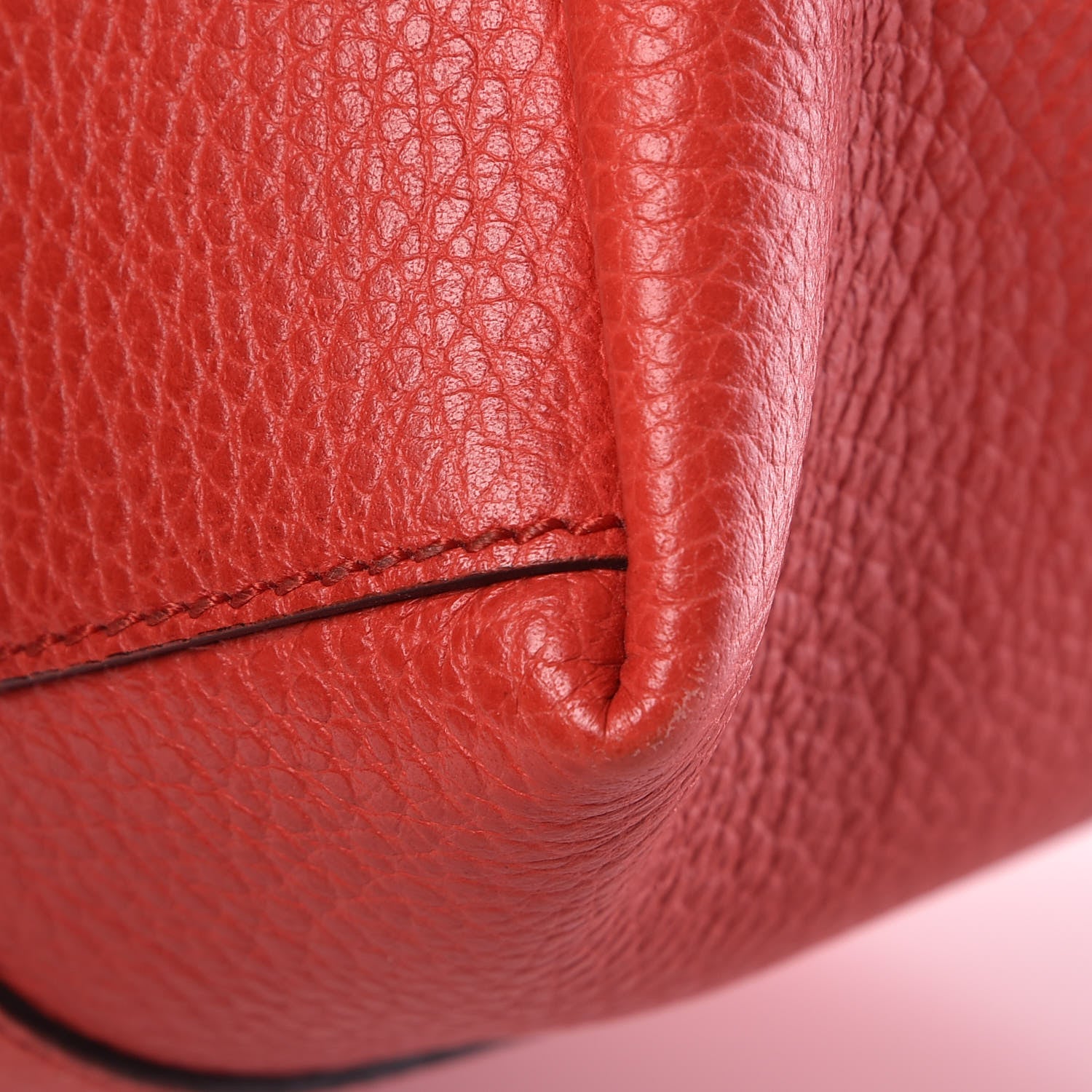 Gucci Dollar Calfskin Medium GG Charm Dome Satchel Sporting Red 11 of 12
