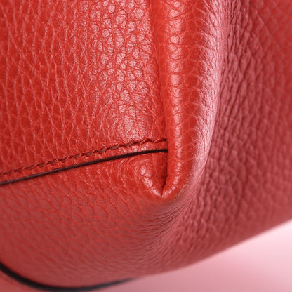Gucci Dollar Calfskin Medium GG Charm Dome Satchel Sporting Red 11 of 12