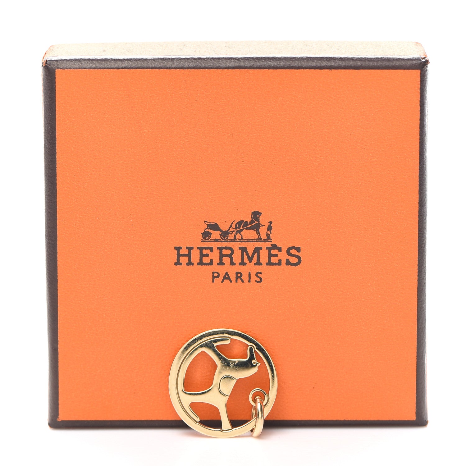 Hermes 18K Yellow Gold Rocking Horse Charm Pendant 4 of 4