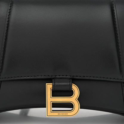 Balenciaga Shiny Box Calfskin Small Hourglass Top Handle Bag Black 9 of 13