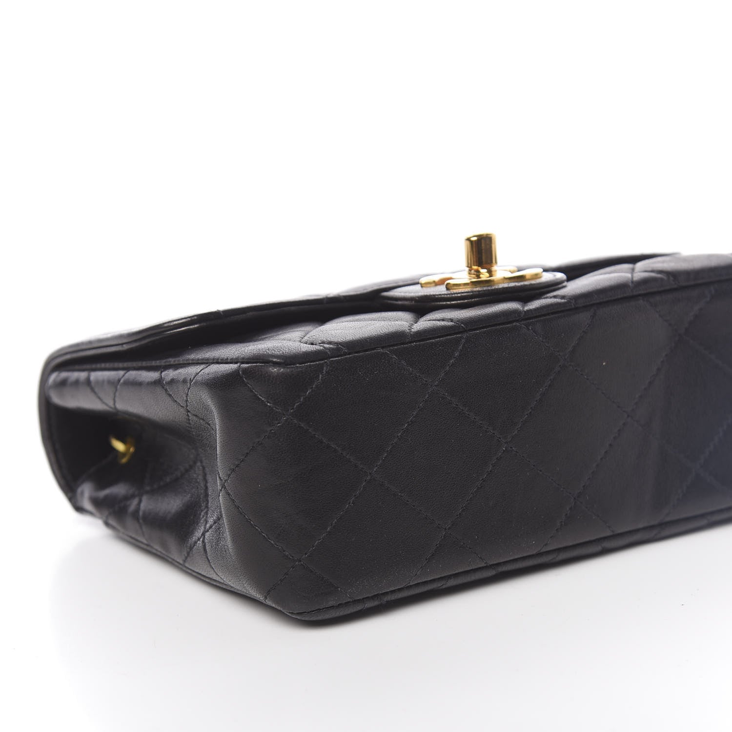 Chanel Lambskin Quilted Mini Square Flap Black 10 of 12
