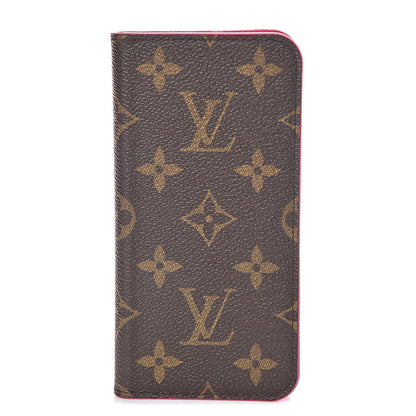 Louis Vuitton Monogram iPhone X Folio Case Rose Pop 1 of 6