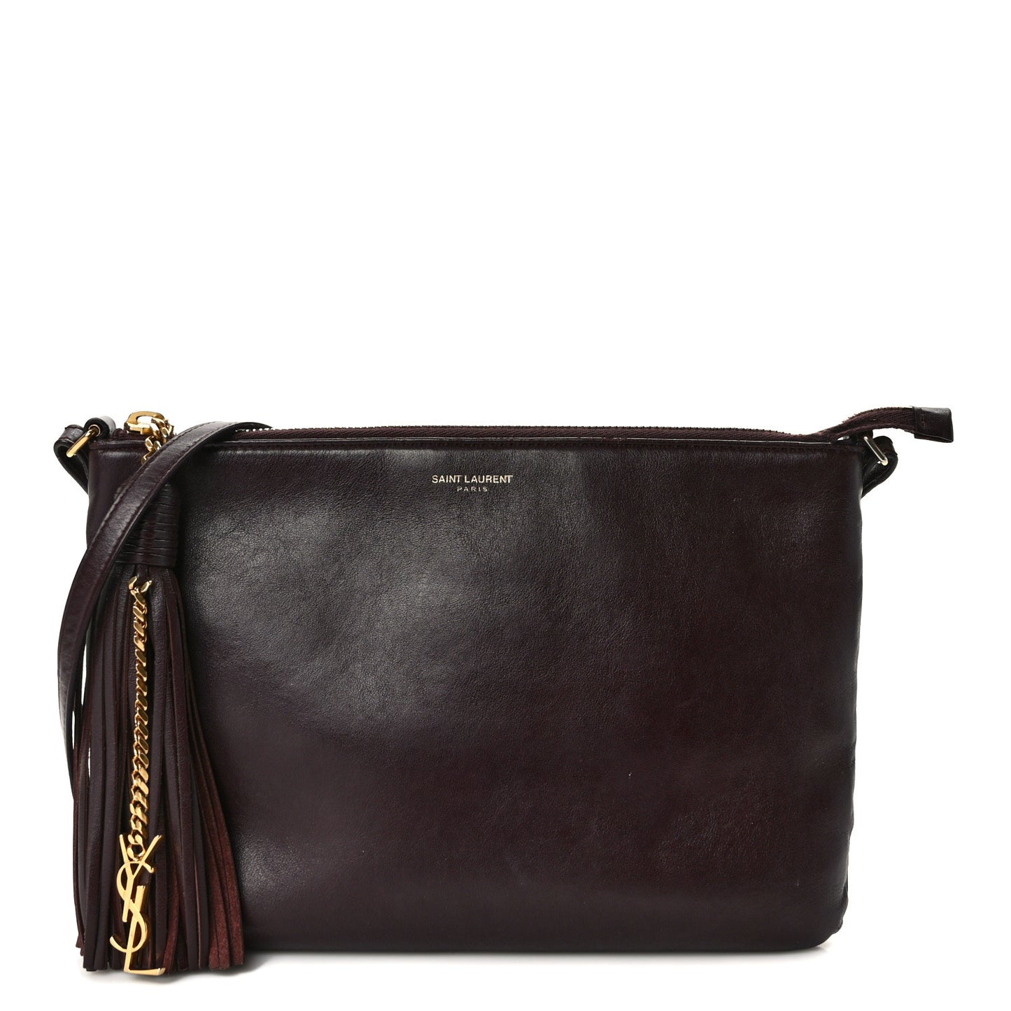 Calfskin Teen Monogram Crossbody Bag Bordeaux