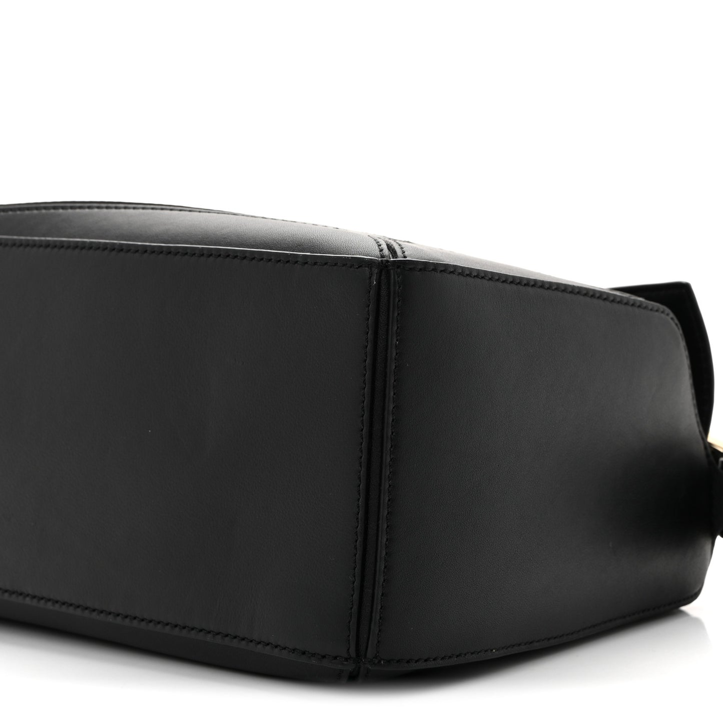 Calfskin Small Woven Puzzle Bag Black