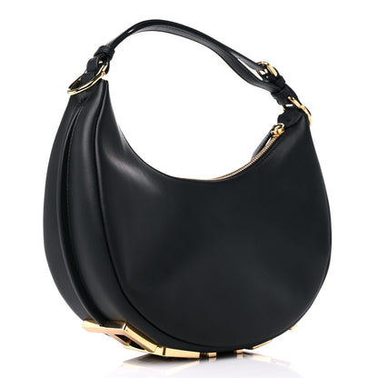 Fendi Vitello Grace Matte Small Fendigraphy Hobo Bag Black 3 of 10