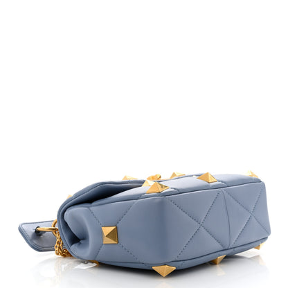 Valentino Garavani Nappa Medium Roman Stud Shoulder Bag Niagara 4 of 9