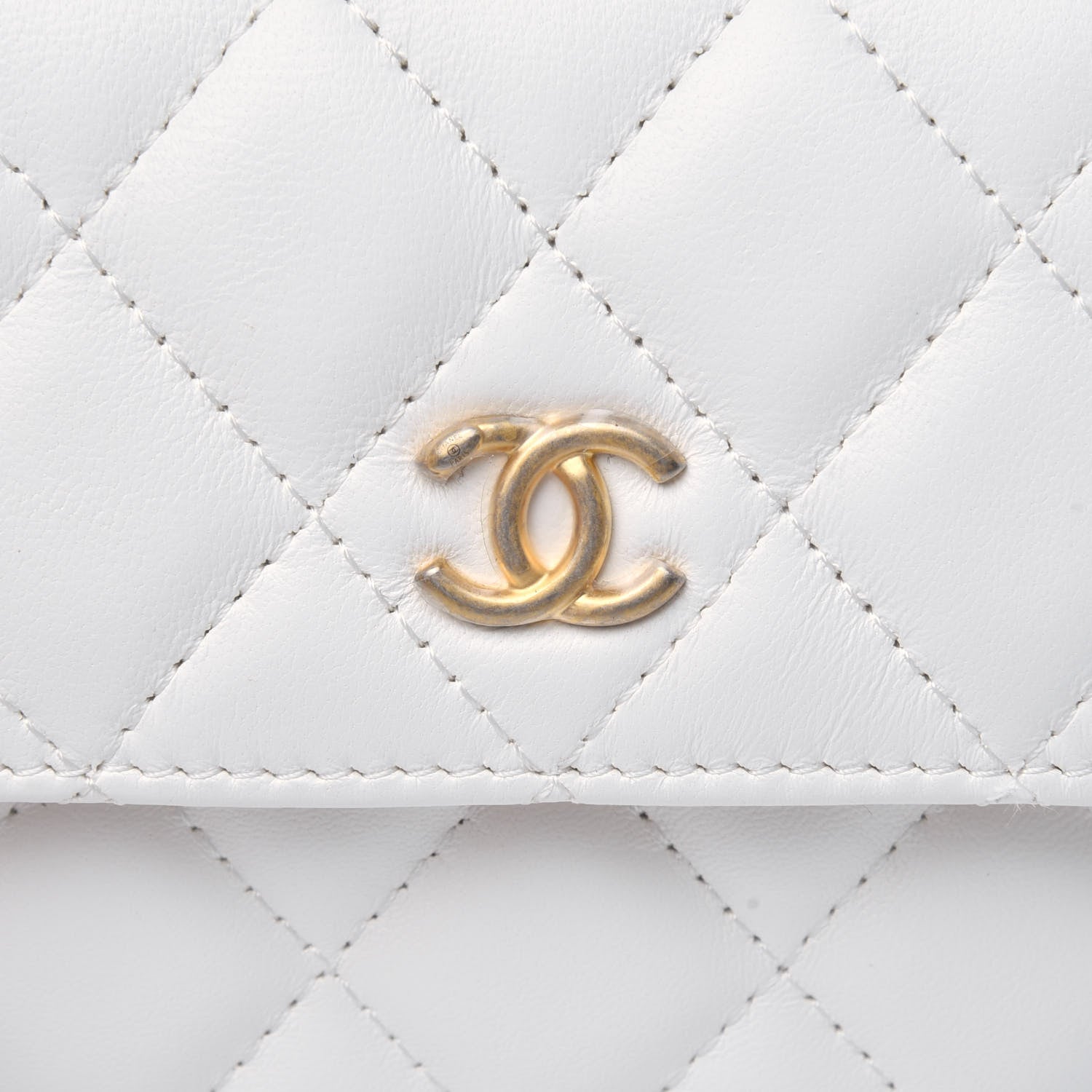 Chanel Lambskin Quilted Pearl Crush Clutch With Chain White 12 of 14