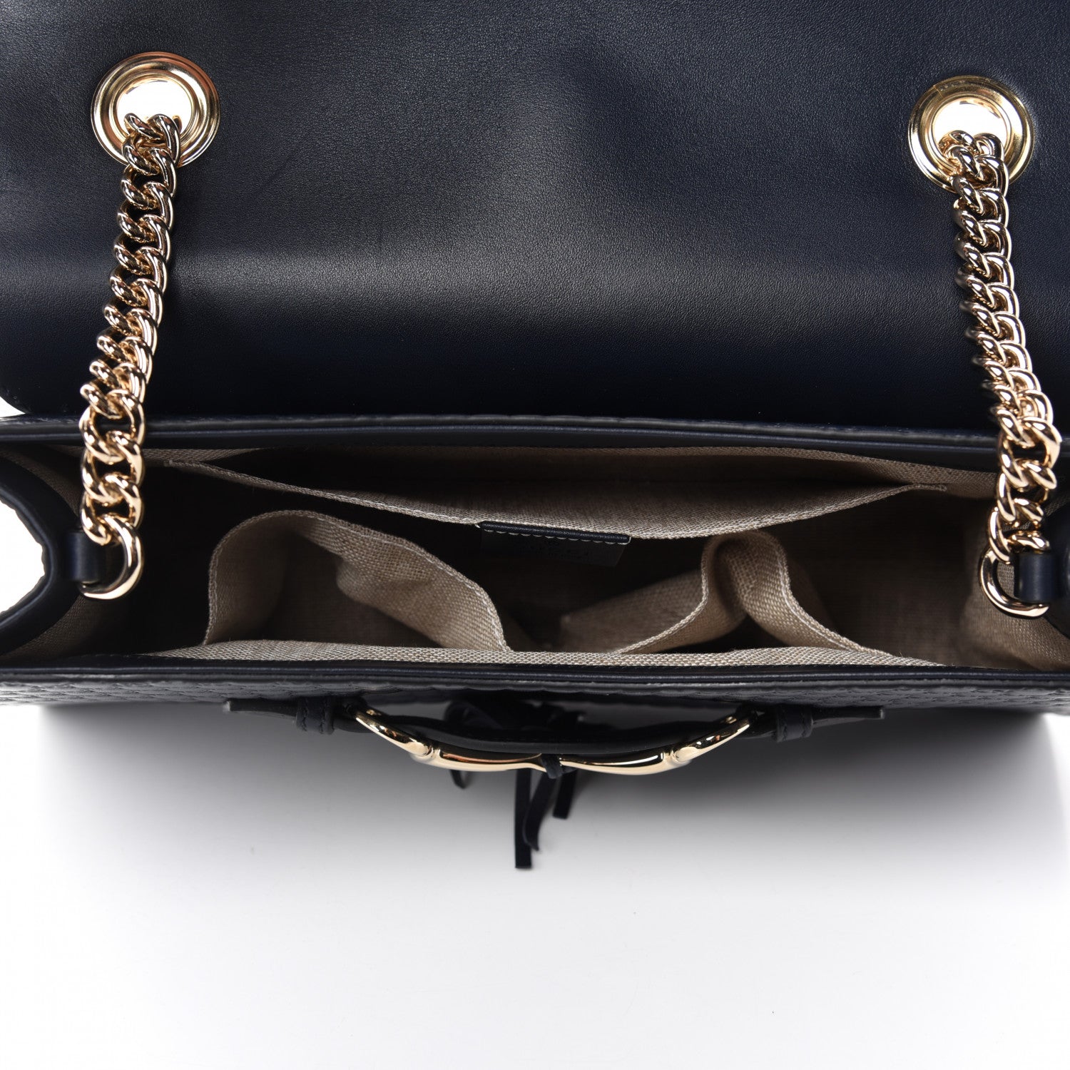 Gucci Soft Microguccissima Medium Emily Chain Shoulder Bag Blue 5 of 10