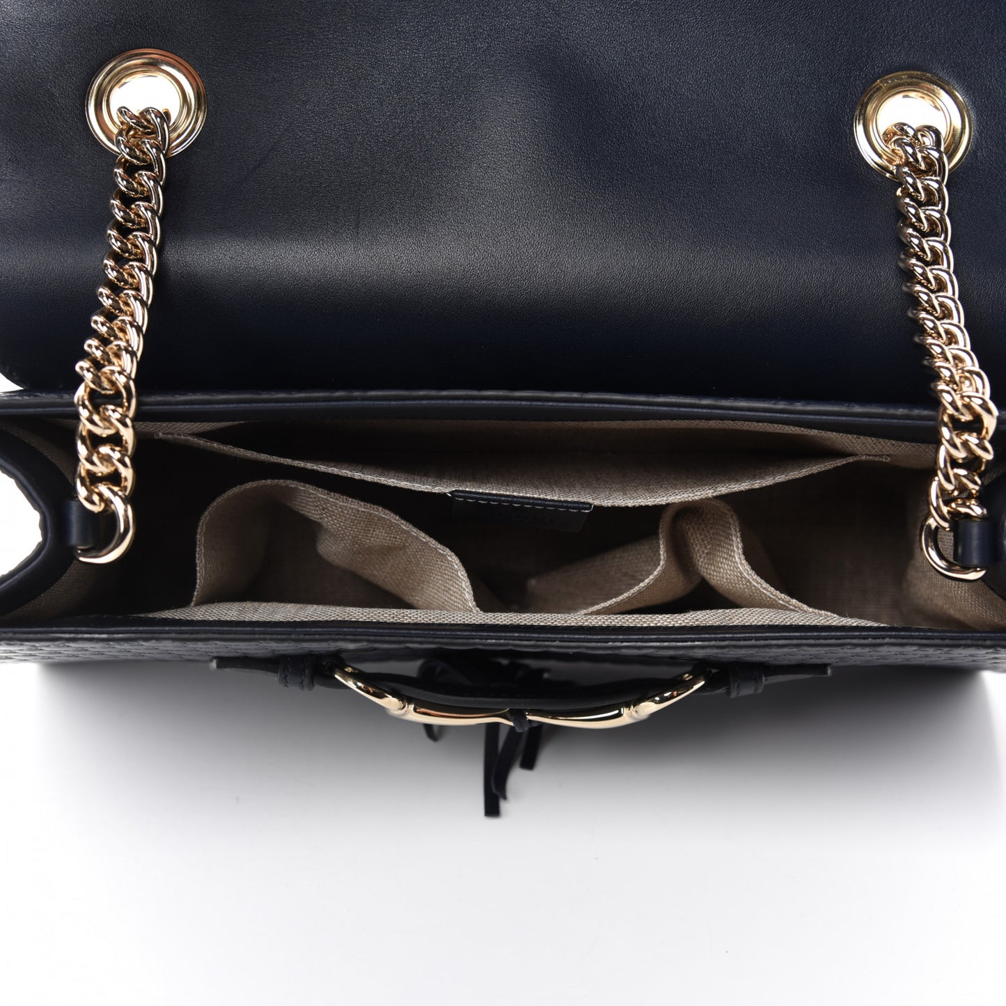 Soft Microguccissima Medium Emily Chain Shoulder Bag Blue