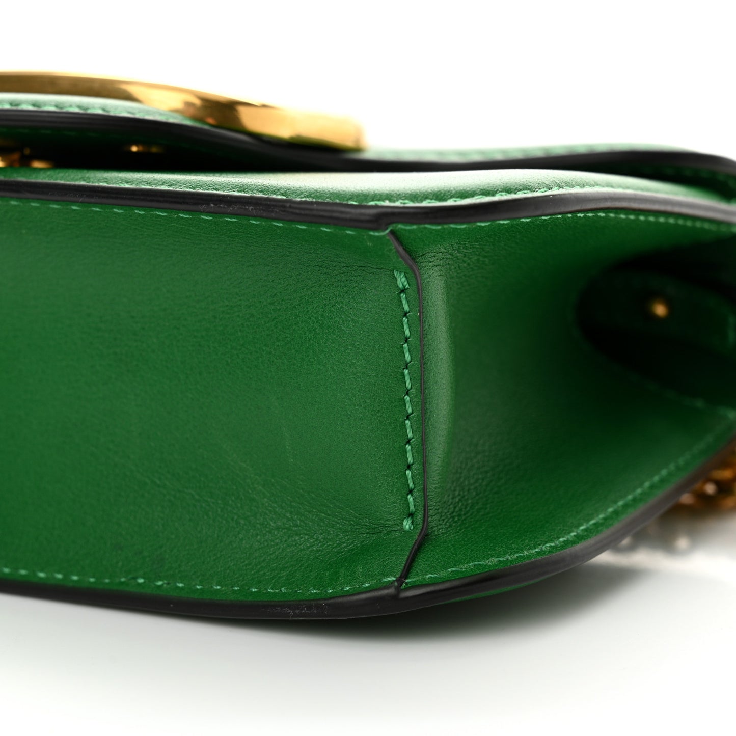 Calfskin Vlogo Small Loco Shoulder Bag Gea Green