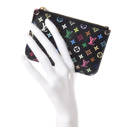 Louis Vuitton Monogram Multicolor Key Pouch Black Grenade 2 of 6