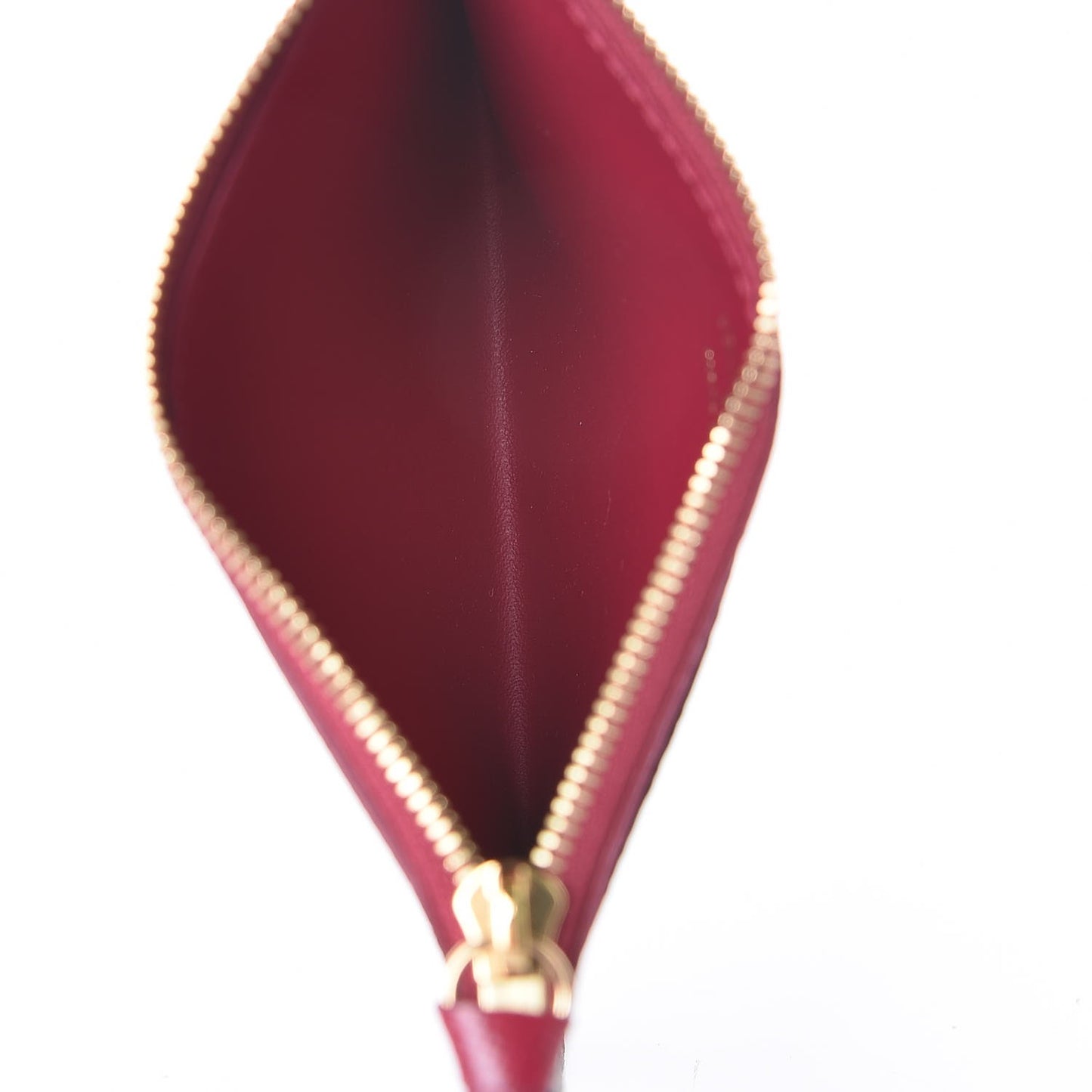 Monogram Zipped Card Holder Fuchsia