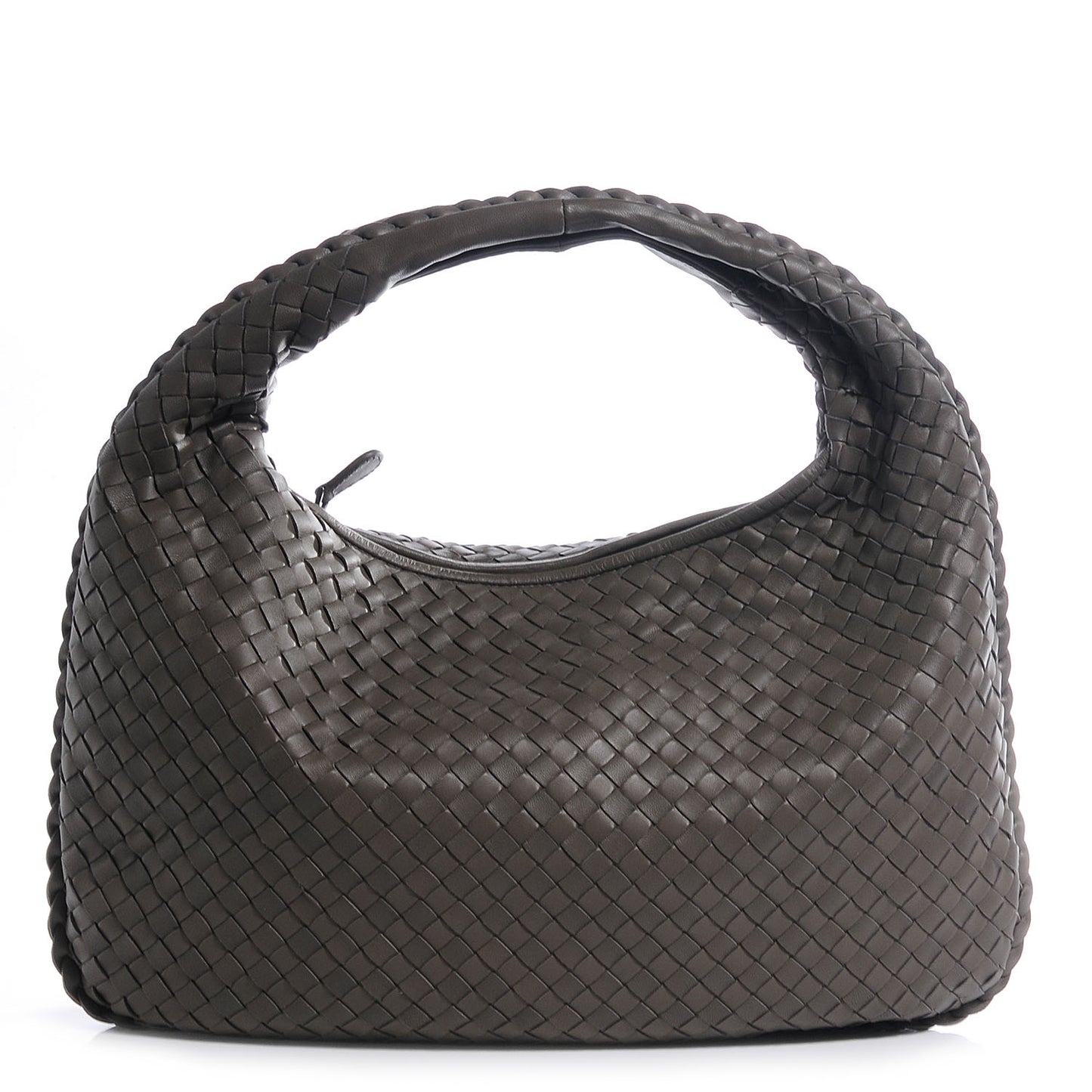Nappa Intrecciato Medium Veneta Hobo Steel