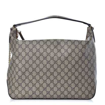 Gucci GG Supreme Monogram Large Linea A Hobo Light Brown 1 of 17