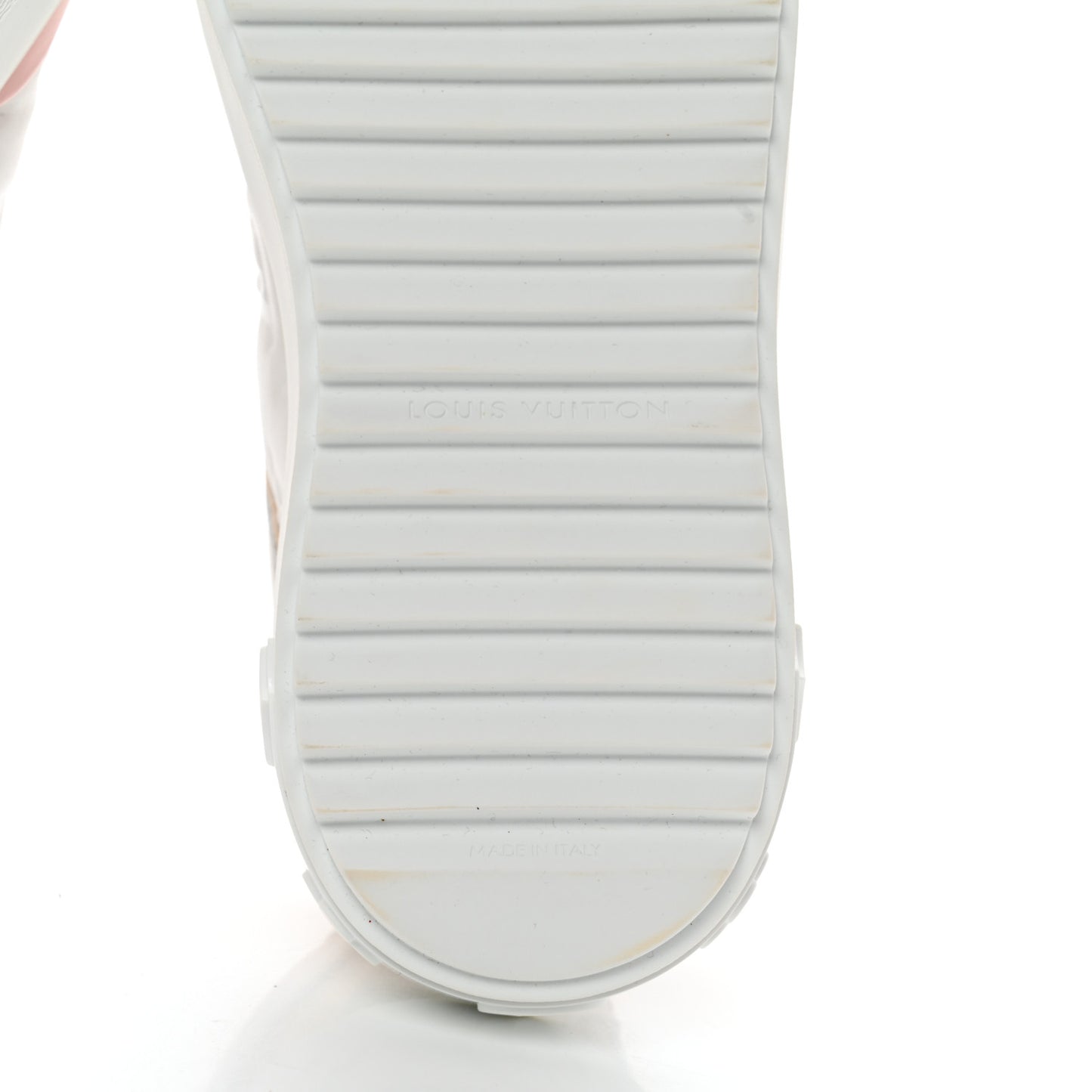 Monogram Embossed Calfskin Damier Azur Time Out Sneakers 37 Rose Clair Pink