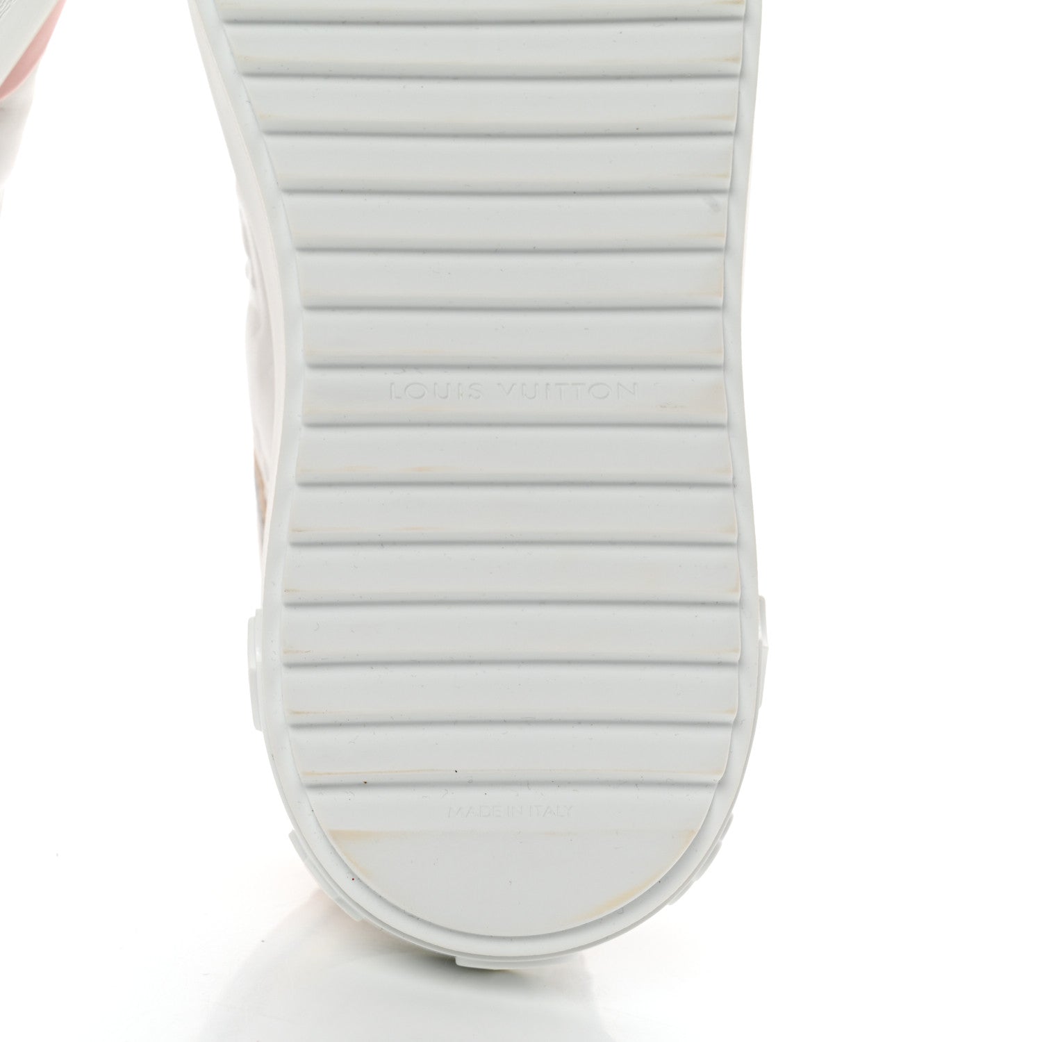 Louis Vuitton Monogram Embossed Calfskin Damier Azur Time Out Sneakers 37 Rose Clair Pink 8 of 9
