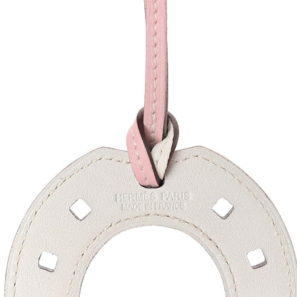 Hermes Swift Paddock Horseshoe Bag Charm Rose Sakura White 3 of 4