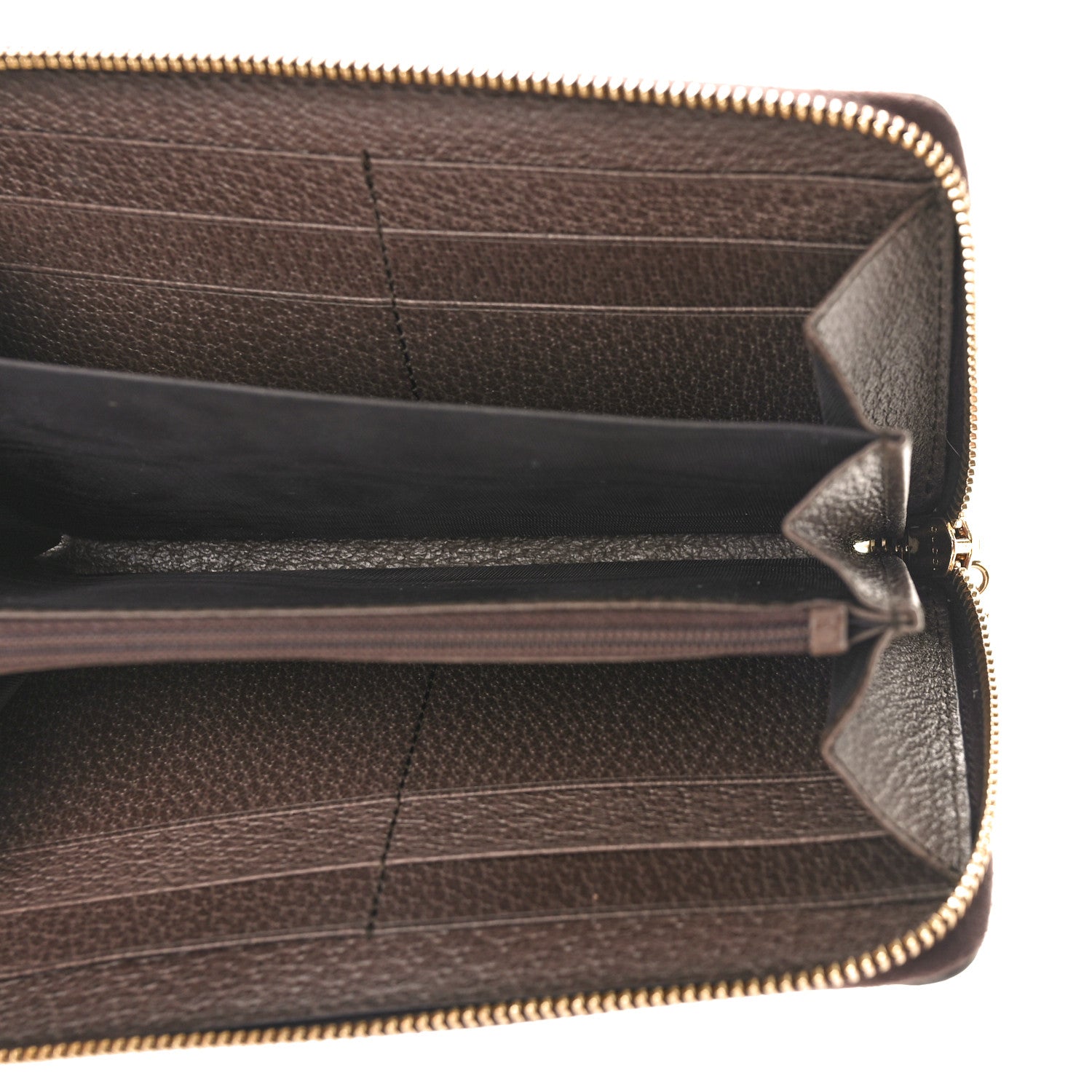Gucci GG Supreme Monogram Web Ophidia Zip Around Wallet Brown 5 of 8