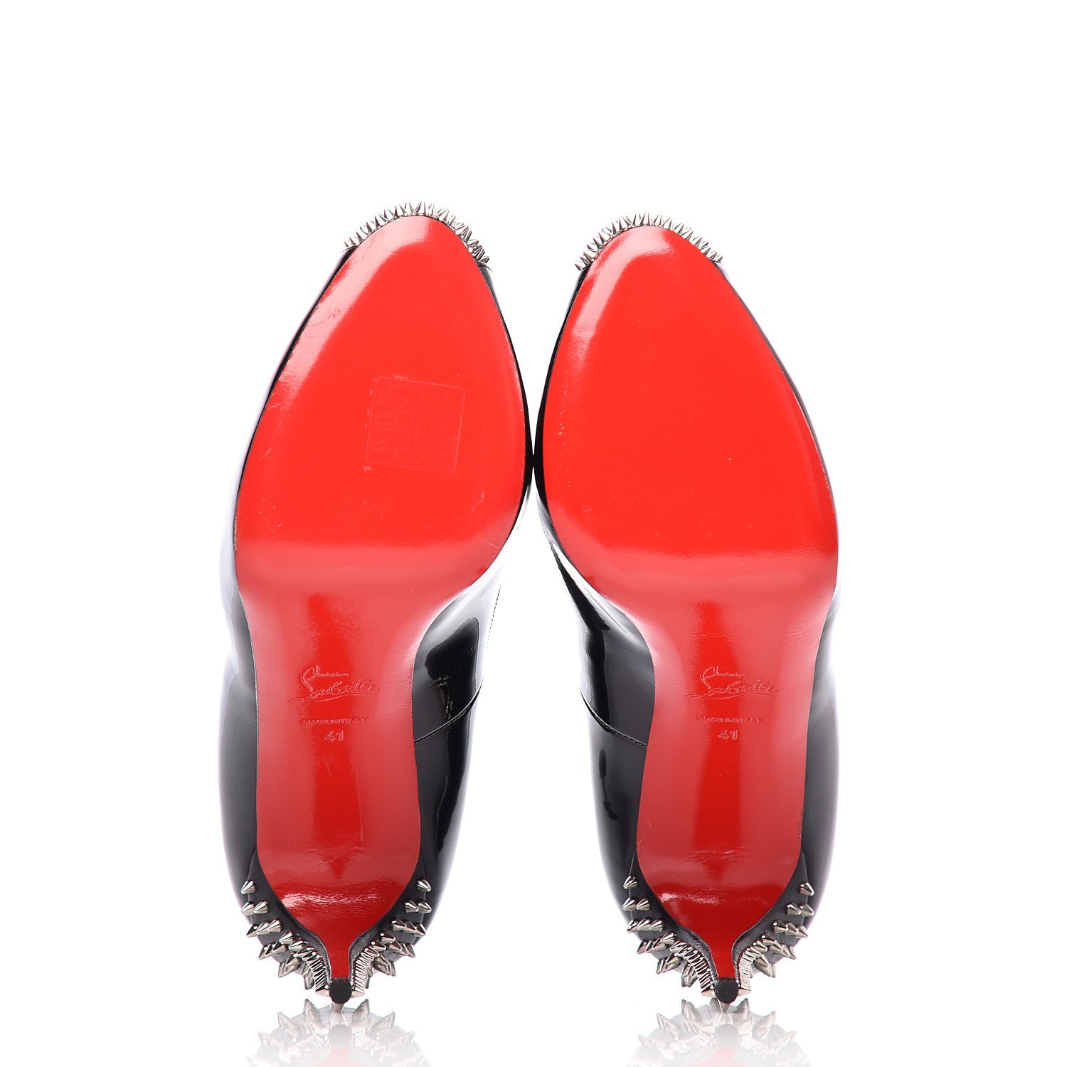 Christian Louboutin Patent New Very Prive Spikes 120 Pumps 41 Black 5 of 7