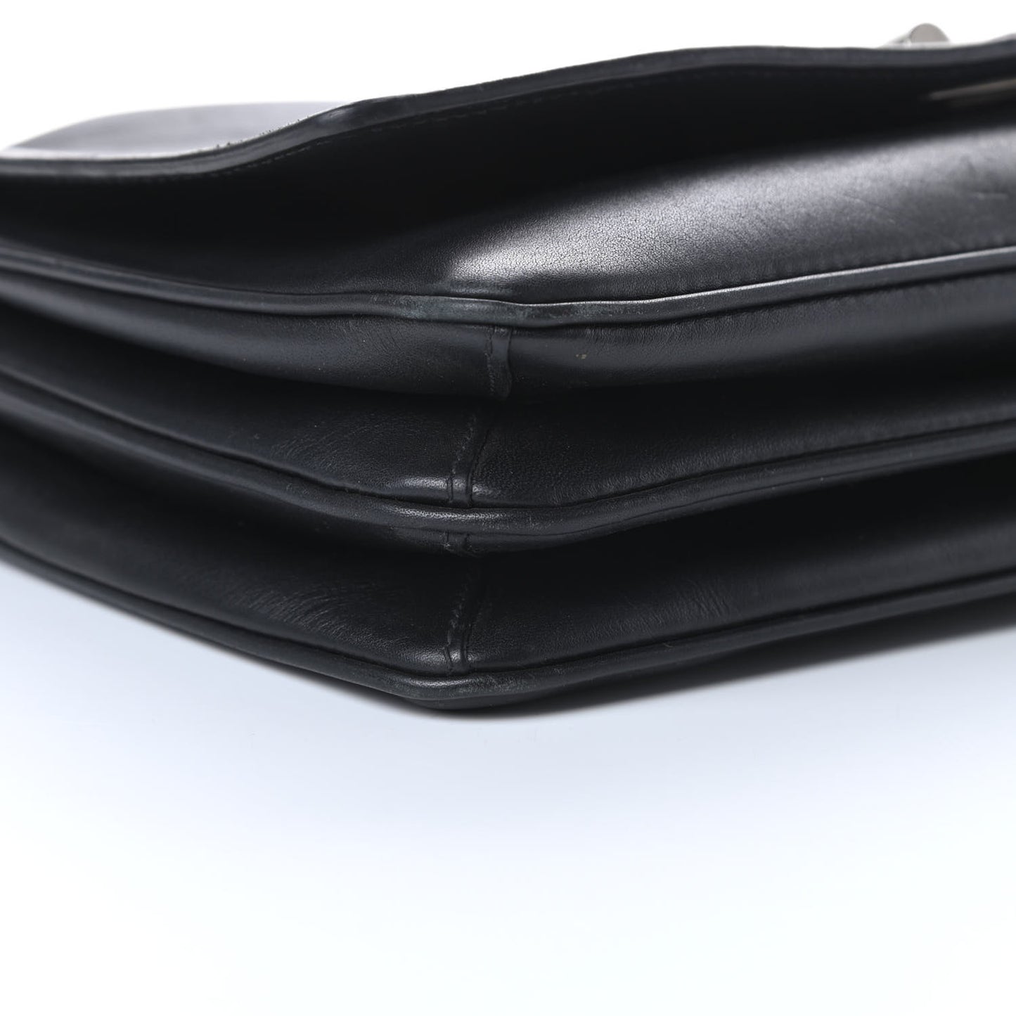 Soft Calf Chain Shoulder Bag Black