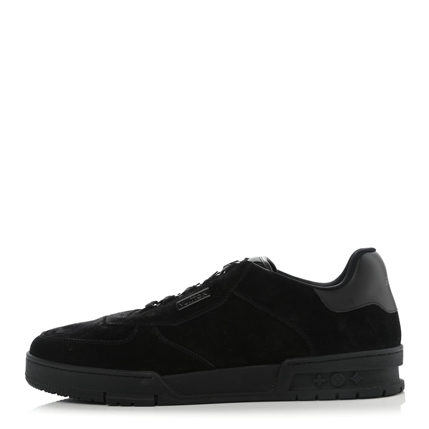 Louis Vuitton Suede Mens LV Trainer Sneakers 10 Black 1 of 11