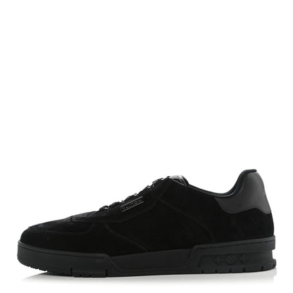 Louis Vuitton Suede Mens LV Trainer Sneakers 10 Black 1 of 11