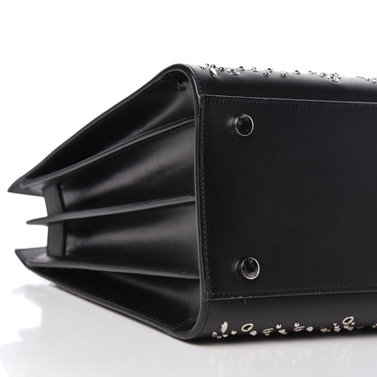 Saint Laurent Calfskin Perforated Bandana Studded Small Sac De Jour Black 9 of 10