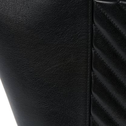 Chanel Calfskin Quilted Large Daily Shopping Bag Black 10 of 17