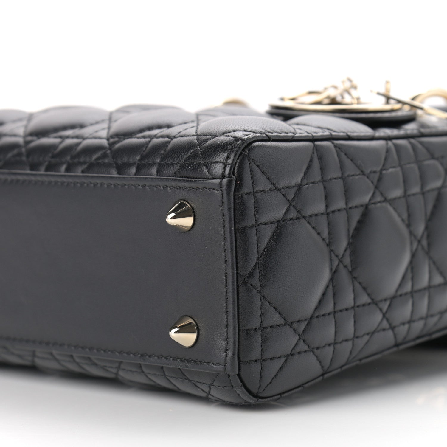 Christian Dior Lambskin Cannage Small My ABCDior Lady Dior Black 9 of 11