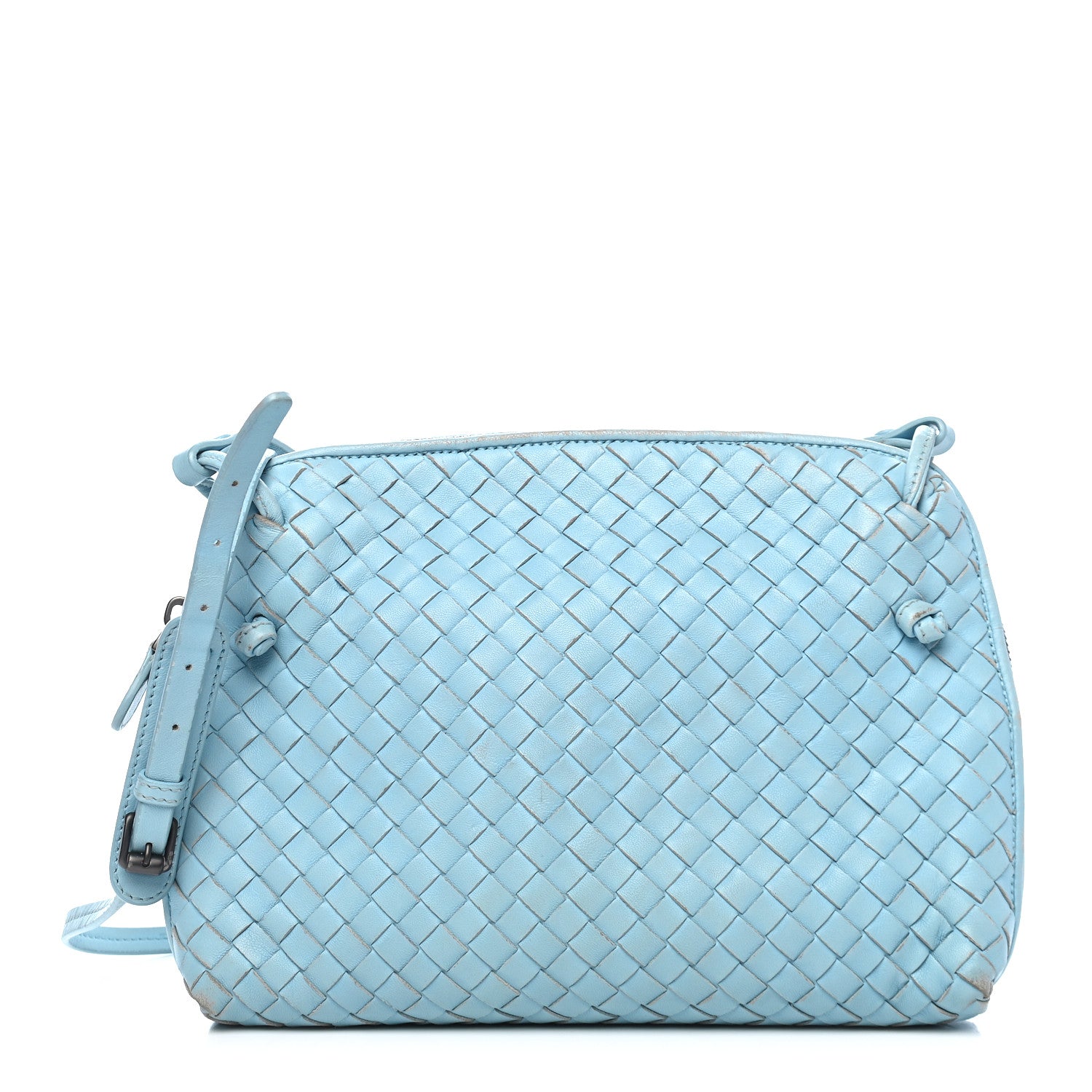 Bottega Veneta Nappa Intrecciato Crossbody Pillow Light Blue 1 of 9