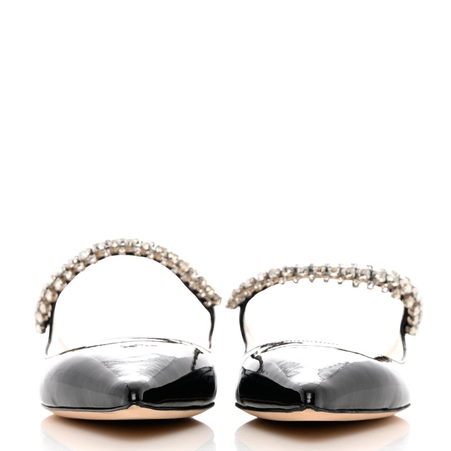 Patent Calfskin Bing 100 Mules 39.5 Black