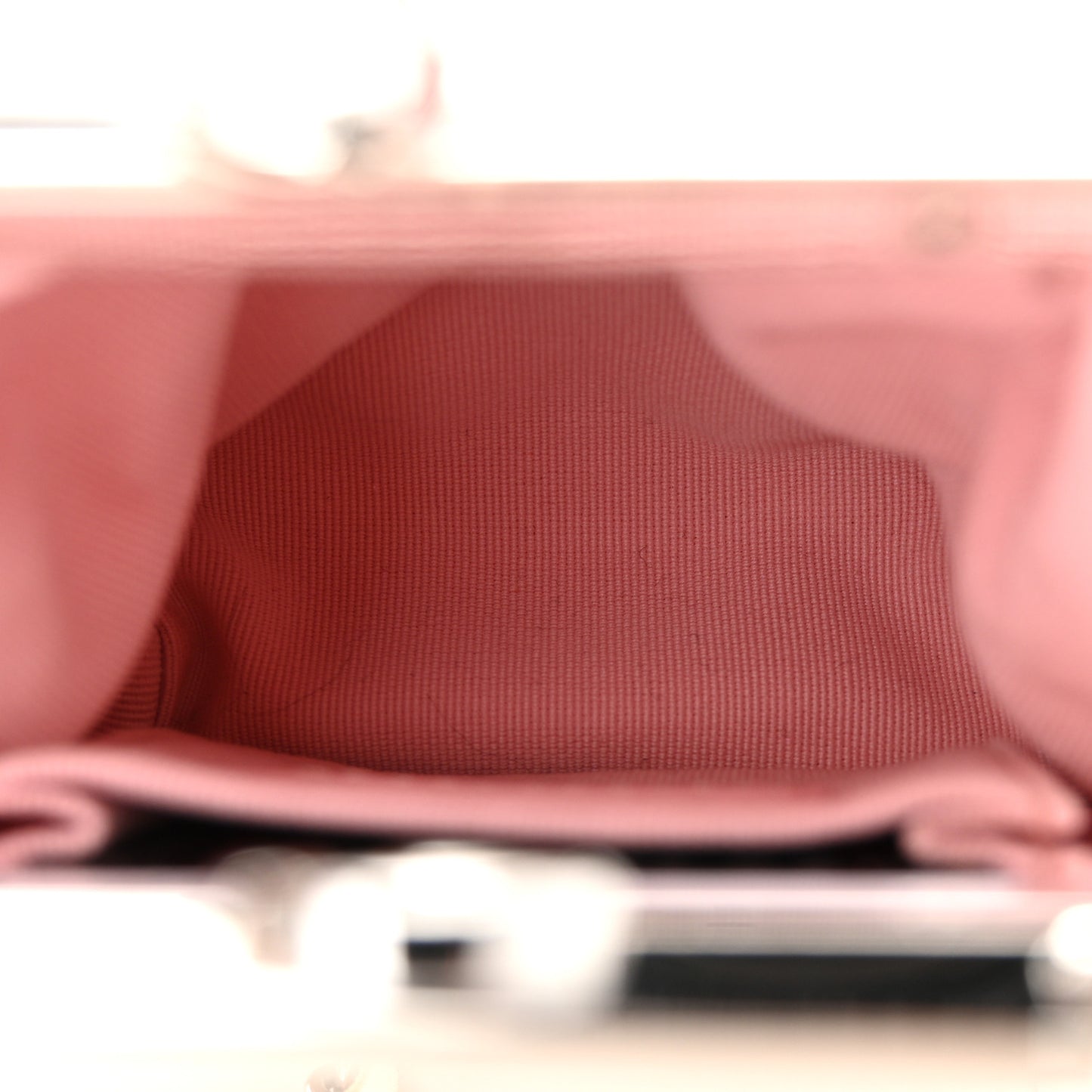 Lambskin Plexi Quilted CC Evening Clutch With Chain White