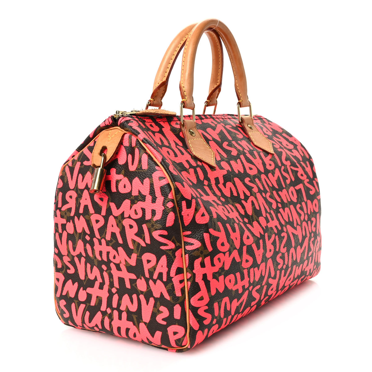 Louis Vuitton Monogram Graffiti Speedy 30 Fuchsia 3 of 10