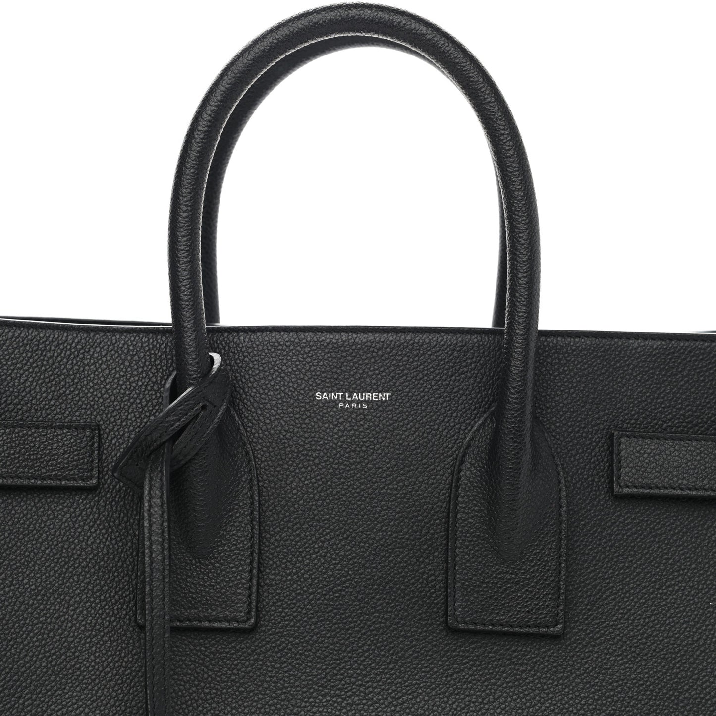 Grained Calfskin Small Sac De Jour Black